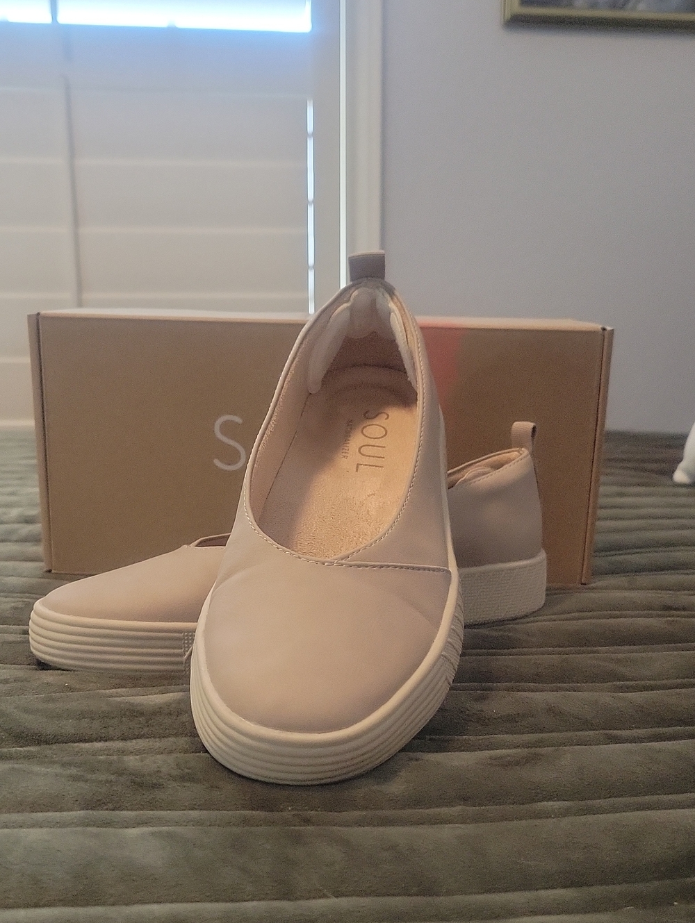 SOUL Naturalizer Women's Slip-On Platform Sneaker - Taupe, Size 7 M